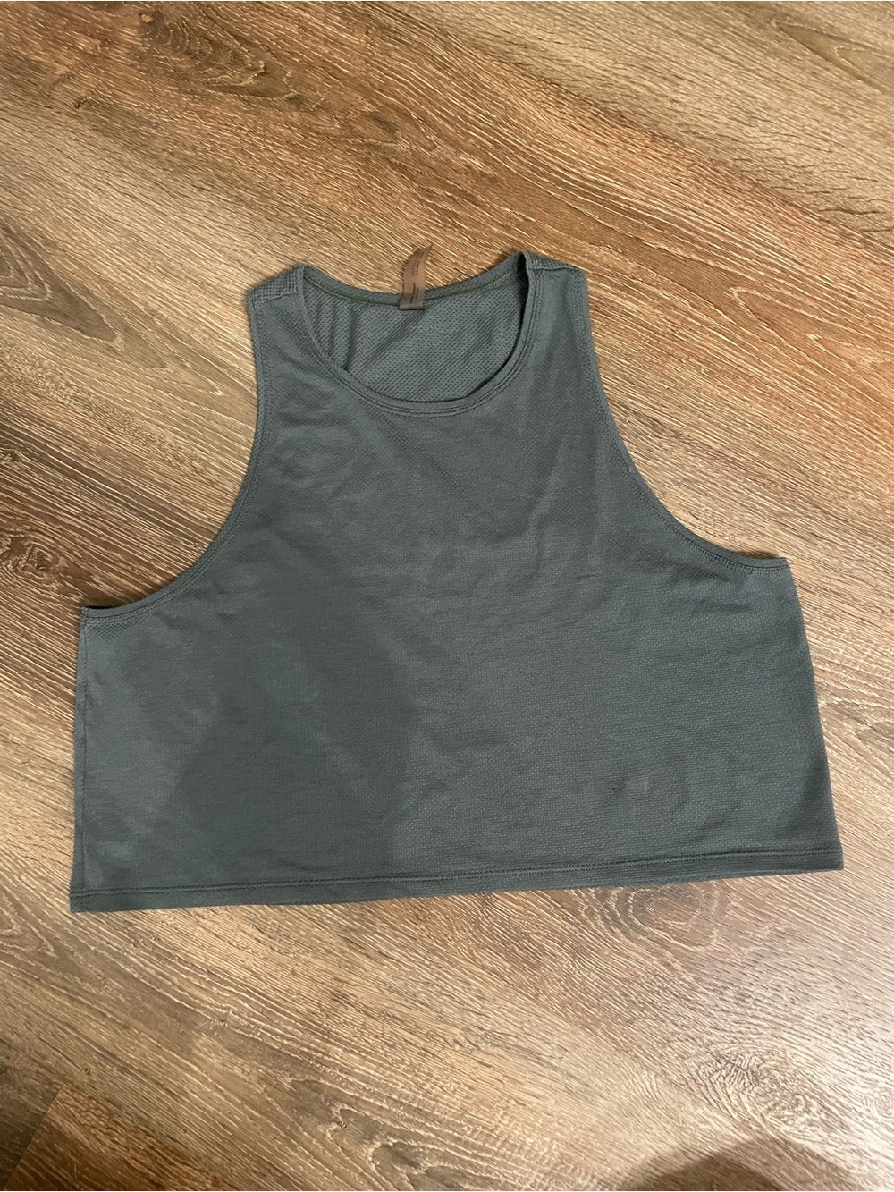 Outdoor Voices Dark Gray Ribbed Crop Tank Small